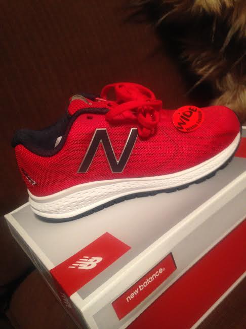 New Balance red kids sneakers