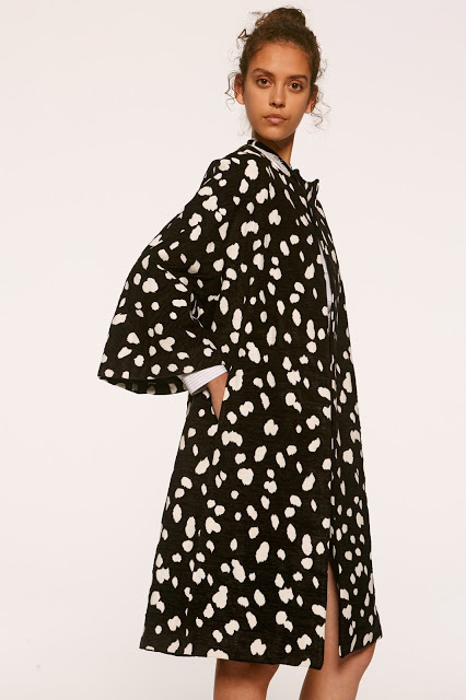 black and white coat from adam lippes spring collection