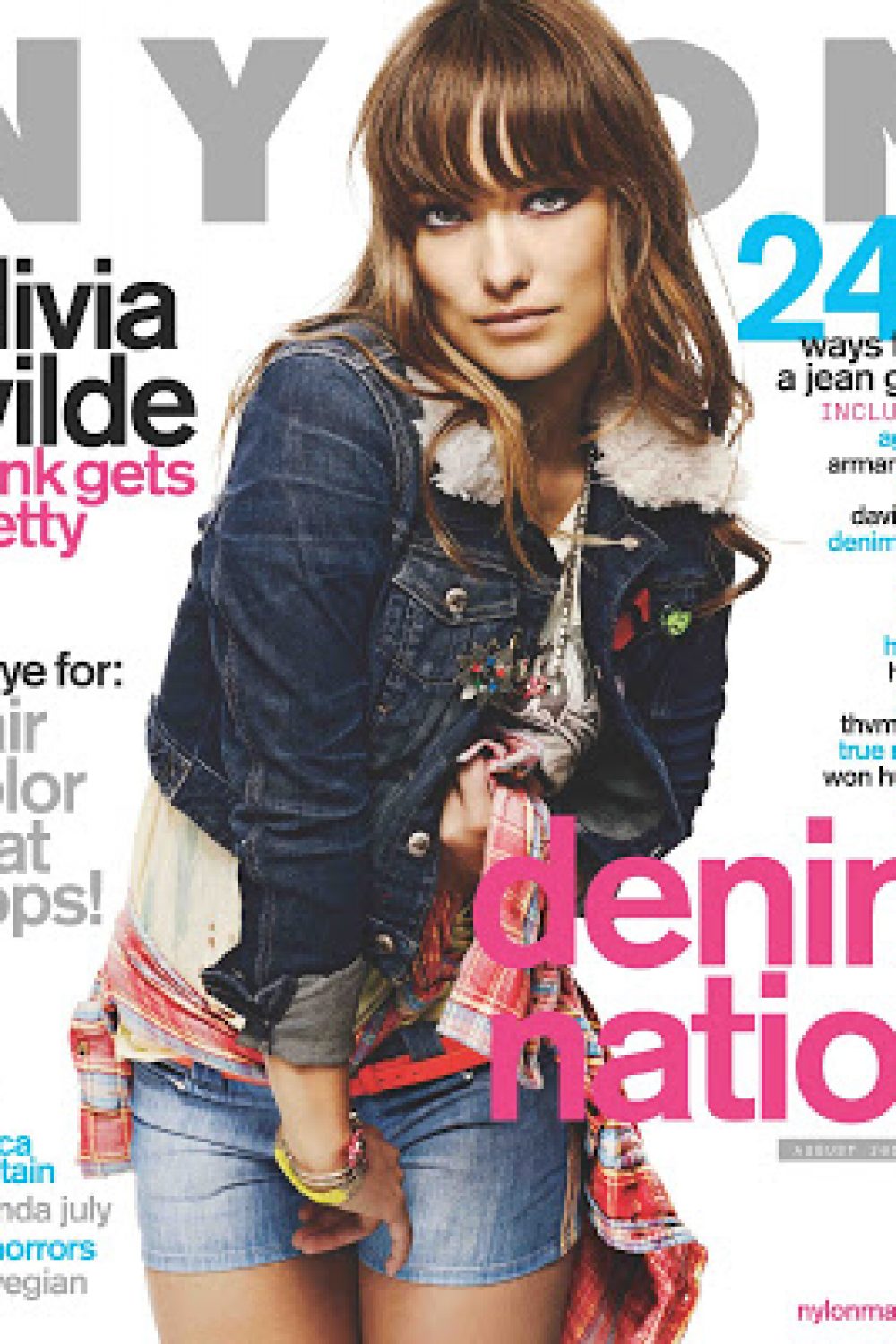 Olivia Wilde in Denim on Nylon Cover