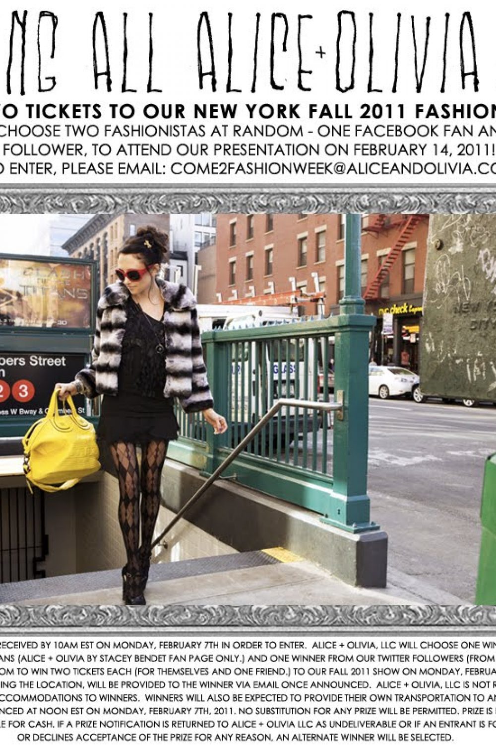 alice + olivia: Win Tickets to the Fall Runway Show!
