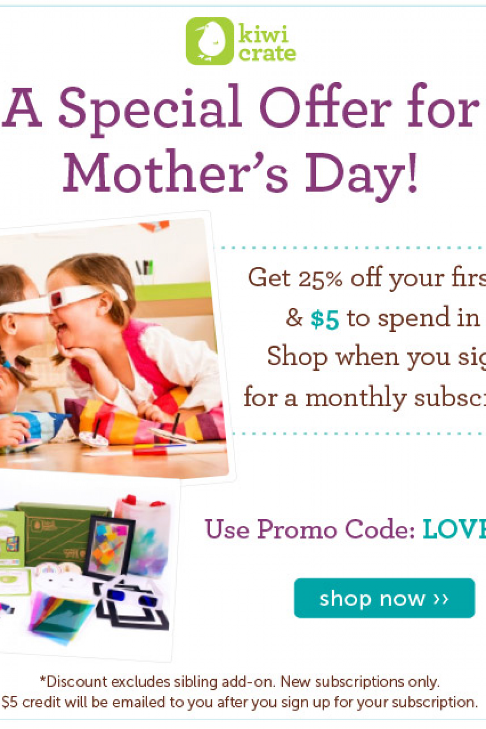 Whiny Wednesday: Kiwi Crate Mother’s Day Discount!