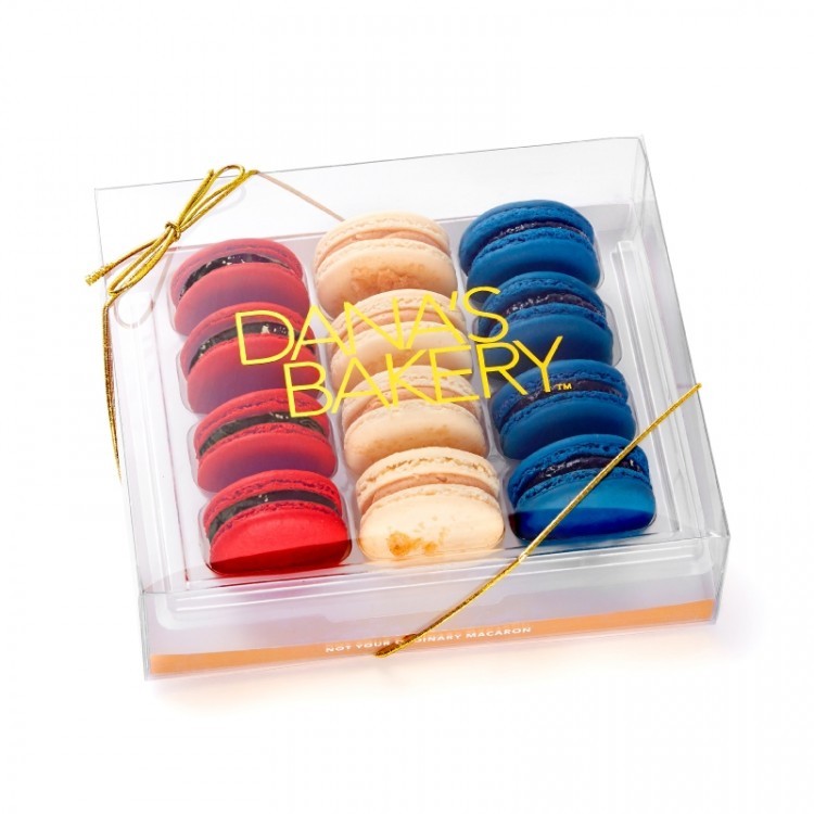 dana's bakery piebox-cherry macarons
